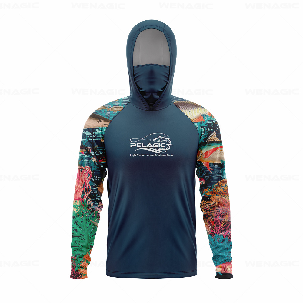 Fishing Shirt Uv Protection - Sprzęt pelagiczny Męska koszulka wędkarska z