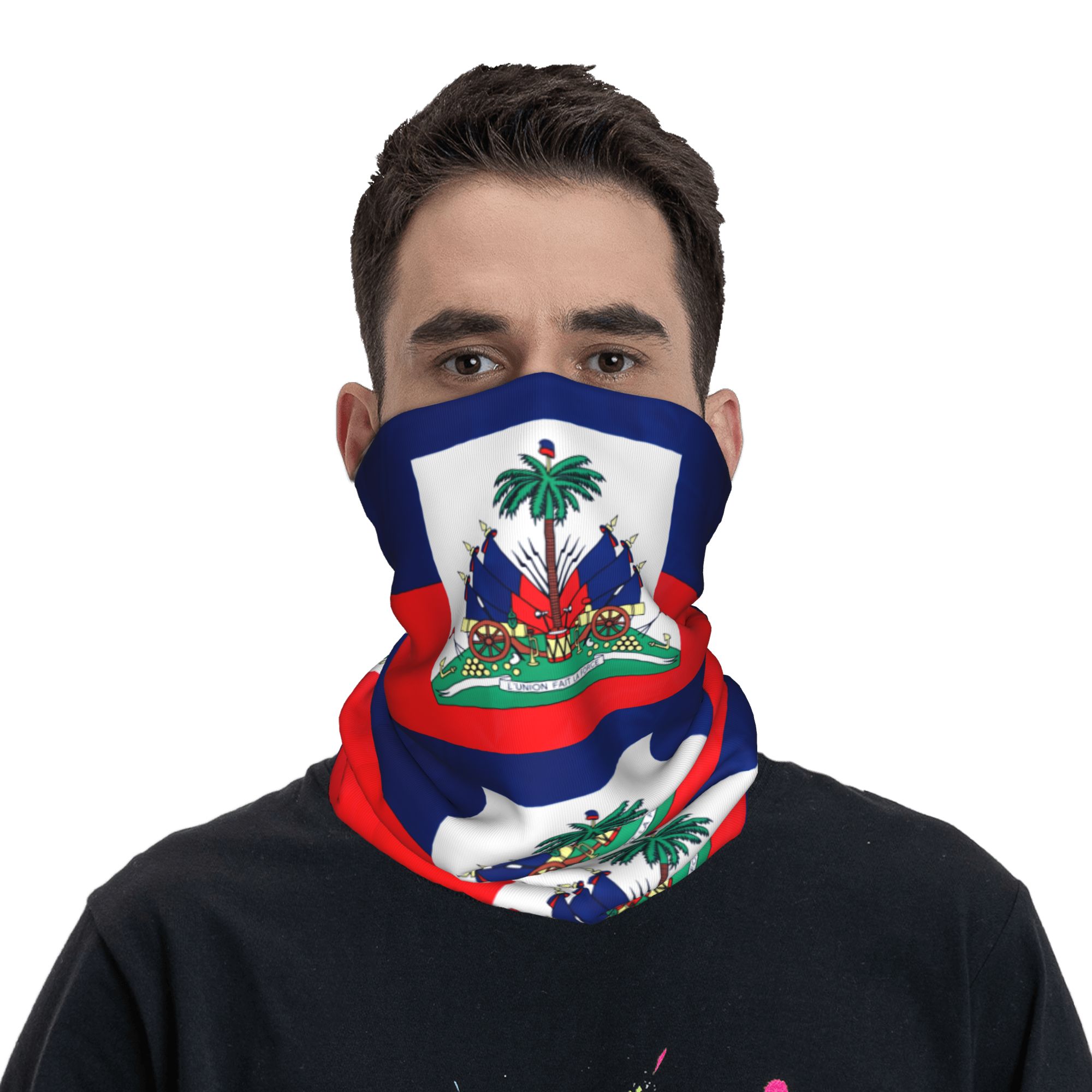 Fishing Mask Sun Protection - Kominiarka sportowa na zewnątrz z flagą