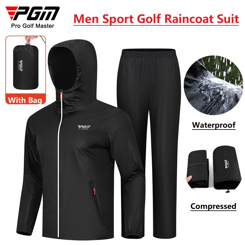 Fishing Rain Suit - Pgm mężczyźni golfowy płaszcz przeciwdeszczowy spodnie