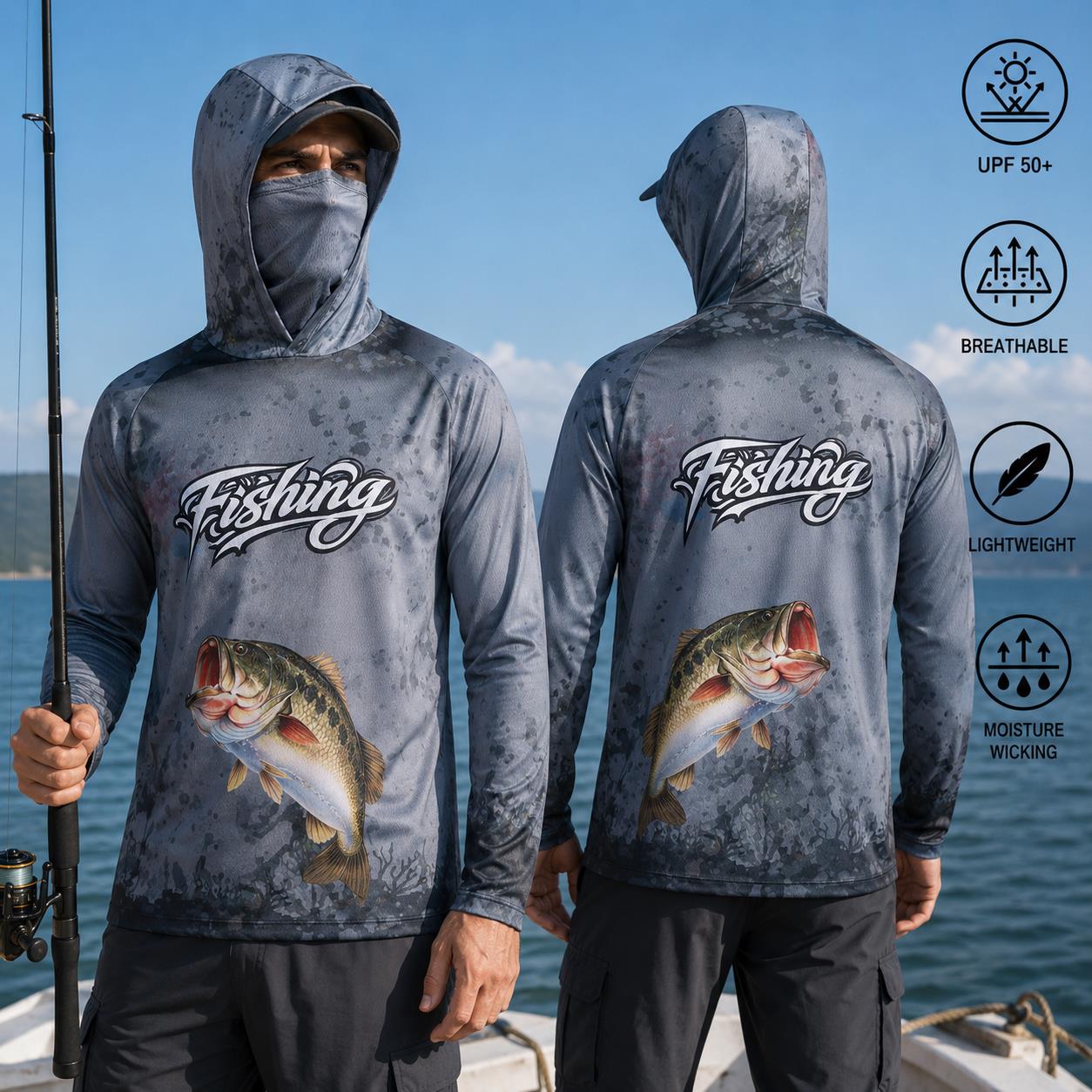 Koszulka wędkarska z kapturem  – Fishing Mask Sun Protection recenzja i cena